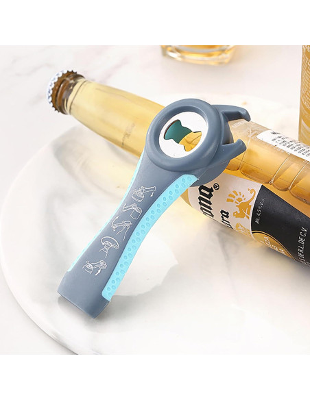 Abrebotellas ergonómico Kunovo 4-en-1 y 5-en-1 para manos débiles