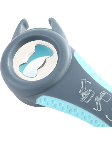 Abrebotellas ergonómico Kunovo 4-en-1 y 5-en-1 para manos débiles