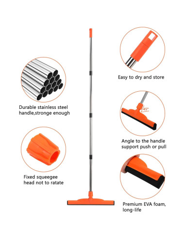 Raspador de Suelo Euedue 43.9 cm Mango de Acero Inoxidable