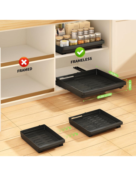 Organizador de Gabinete Expandible DOMNIU 2 Pack Negro 29.5-44.5cm Organizador de Gabinete Expandible DOMNIU 2 Pack Negro 29.5-44.5cm