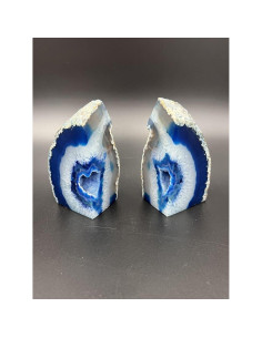 Soportes Decorativos de Ágata Azul AMOYSTONE - 1.08 kg 2