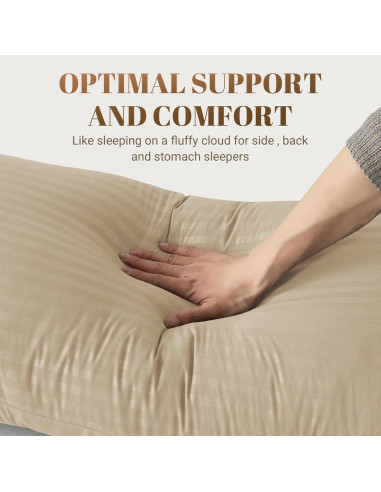 Almohada Corporal Cosybay 137x51 cm Beige Firme y Lavable