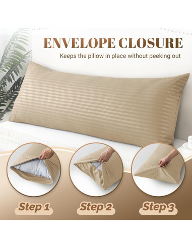 Almohada Corporal Cosybay 137x51 cm Beige Firme y Lavable