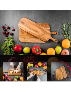 Juego de tablas de cortar de madera de acacia BF BILL.F 2 piezas 2