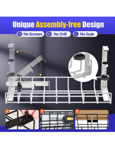 Bandeja de Gestión de Cables Xpatee Blanca Sin Montaje 40x18.5cm 2