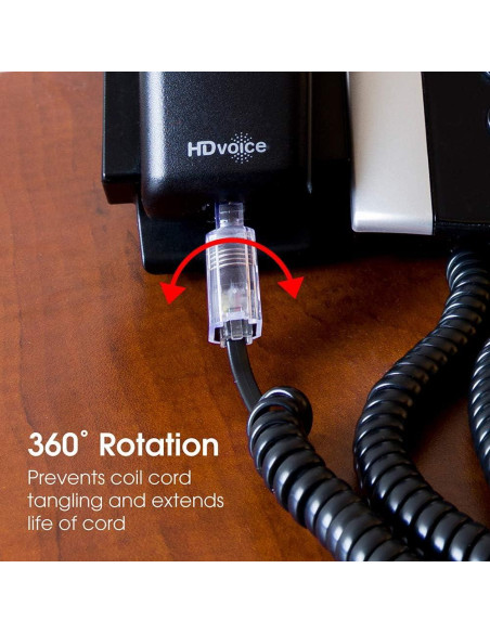 Desenredador de Cable de Teléfono Power Gear 27637, Negro