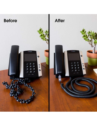 Desenredador de Cable de Teléfono Power Gear 27637, Negro