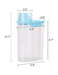 Contenedor de Almacenamiento PISSION para Comida de Mascotas Azul 2