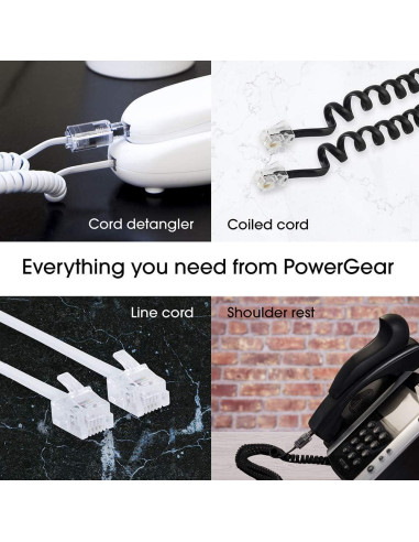 Desenredador de Cable de Teléfono Power Gear 27637, Negro
