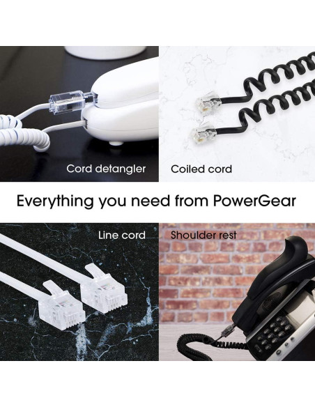 Desenredador de Cable de Teléfono Power Gear 27637, Negro