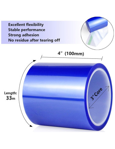 Cinta de Sublimación BOMEI PACK 100mm x 33m Resistente al Calor