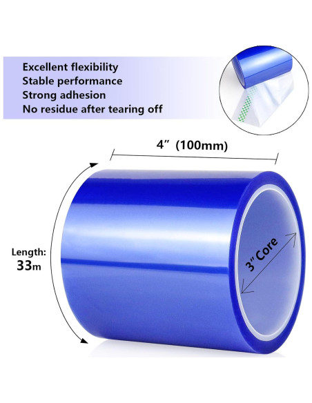 Cinta de Sublimación BOMEI PACK 100mm x 33m Resistente al Calor