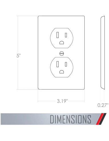 Cubierta de Enchufe Eléctrico Jumbo TayMac 2520LA Almendra Clara