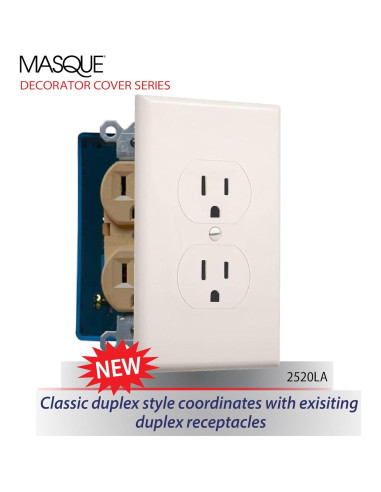 Cubierta de Enchufe Eléctrico Jumbo TayMac 2520LA Almendra Clara