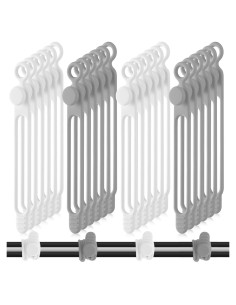 Sujetadores de Cable de Silicona Nuanchu 40 Pcs Ajustables 10.6 cm