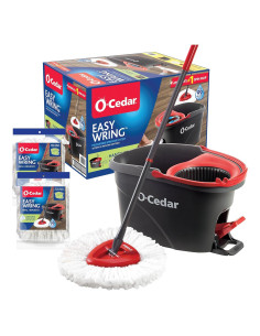 O-Cedar EasyWring Fregona y Cubo + 2 Recambios Extra 2.4kg