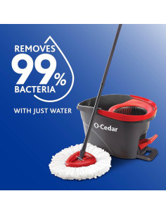 O-Cedar EasyWring Fregona y Cubo + 2 Recambios Extra 2.4kg 2