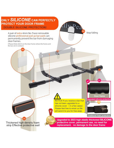 Barra de Dominadas Ally Peaks para Puerta - Acero 200 kg