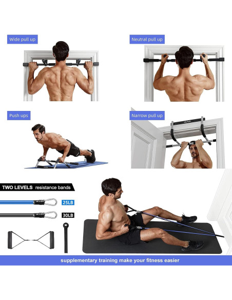 Barra de Dominadas Ally Peaks para Puerta - Acero 200 kg