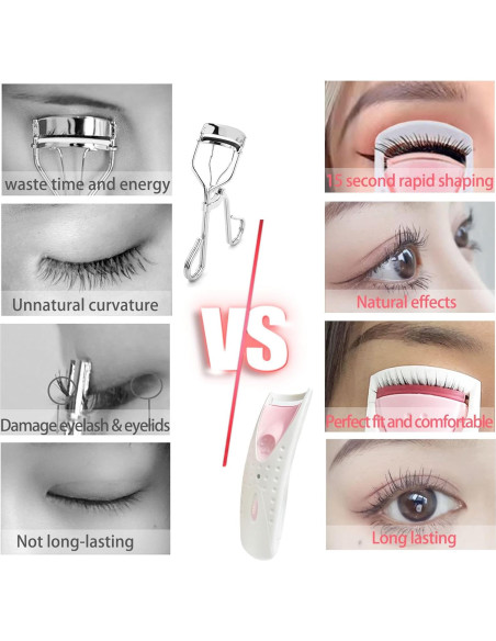 Rizador de Pestañas Eléctrico Portátil Whybraw Rosa Rizador de Pestañas Eléctrico Portátil Whybraw Rosa