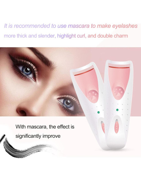 Rizador de Pestañas Eléctrico Portátil Whybraw Rosa Rizador de Pestañas Eléctrico Portátil Whybraw Rosa
