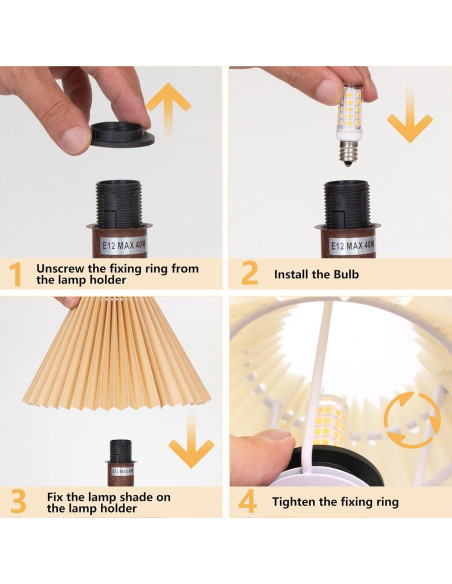 Lámpara de Mesa Pequeña Wyman TL030W Moderna 25cm Marrón