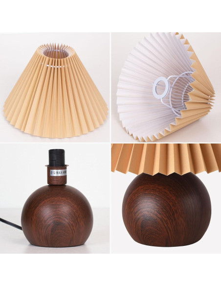 Lámpara de Mesa Pequeña Wyman TL030W Moderna 25cm Marrón