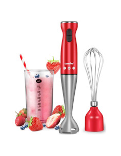 Batidora de Inmersión COMFEE' 200W 2 Velocidades 600ml Roja
