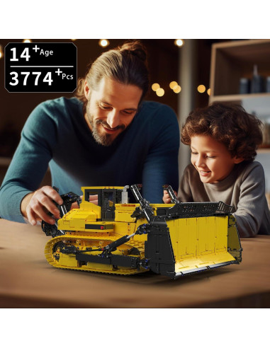 Mould King 17049 Bulldozer RC 3774 Piezas Control APP