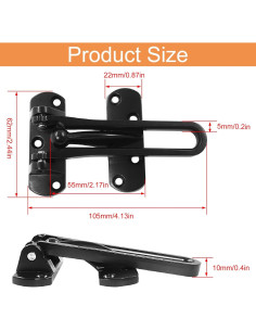 Cerradura de Seguridad Auvotuis con Barra Oscilante Negra 2