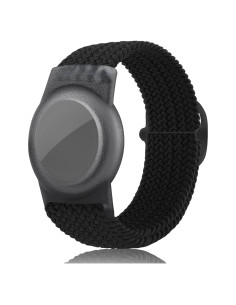 Pulsera Ajustable Yizhet para AirTag - Nylon Negro 37.8-60.7 cm