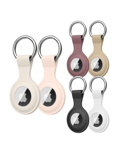 6 Fundas Llavero Silicona para AirTag Mugust - Colores Variados