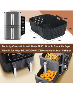 Forros de Silicona Reutilizables BYKITCHEN para Freidora Ninja SL401 2