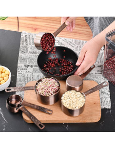 Juego de Tazas y Cucharas Medidoras Smithcraft Acero Inoxidable 13 Piezas 2