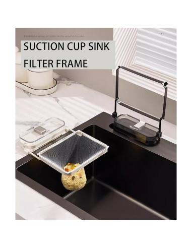 Colador de Fregadero Plegable OEYEWOW con Ventosa y 50 Bolsas