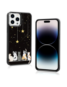 Funda para iPhone 15 Pro Max Onemiliayears Gato Negro Antideslizante
