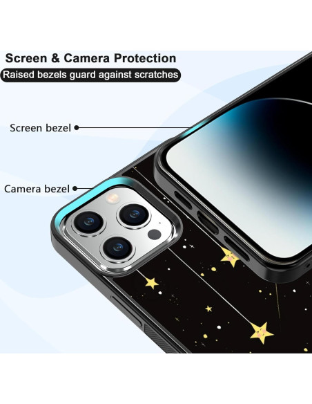 Funda para iPhone 15 Pro Max Onemiliayears Gato Negro Antideslizante