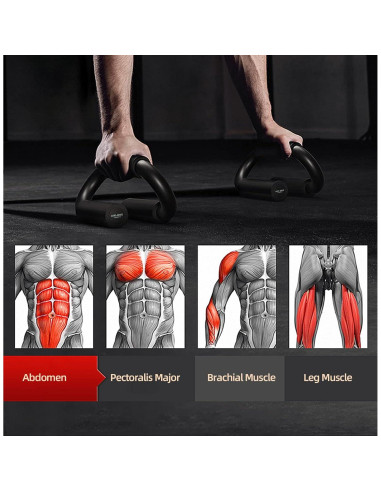 Barras de Flexiones KitchLife AIR-ONE SPORTS con Agarre Antideslizante