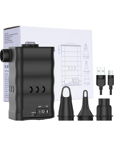 Bomba de aire eléctrica Dr.meter 6000mAh portátil inflador