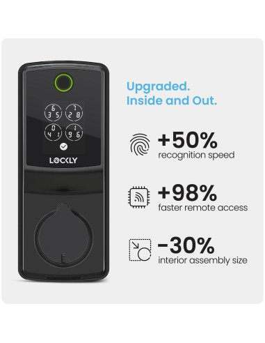 Cerradura Inteligente Lockly Secure Pro 2025 - Huella Dactilar, Wi-Fi