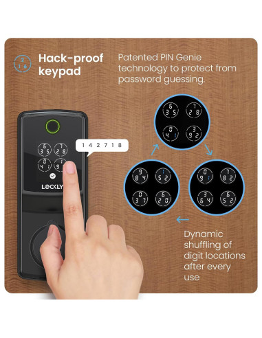 Cerradura Inteligente Lockly Secure Pro 2025 - Huella Dactilar, Wi-Fi