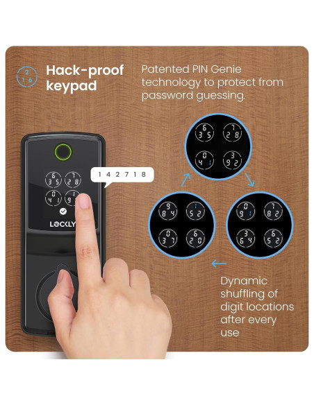 Cerradura Inteligente Lockly Secure Pro 2025 - Huella Dactilar, Wi-Fi
