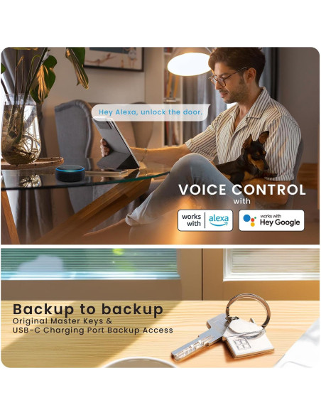 Cerradura Inteligente Lockly Secure Pro 2025 - Huella Dactilar, Wi-Fi