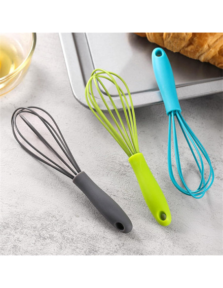 Batidor de Huevos de Silicona Caralin Gris 17x4.3cm