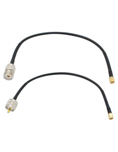 Cable Coaxial RG58 30.48 cm 2-Pack SMA a UHF y PL259