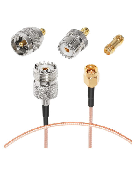 Cable Coaxial RG316 Anina 50.8 cm con 3 Adaptadores SMA-UHF