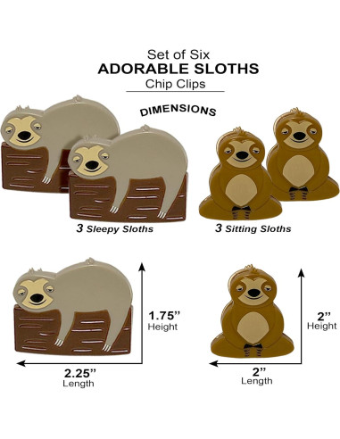 Clips para bolsas de alimentos Brothers Bench - 6 perezosos