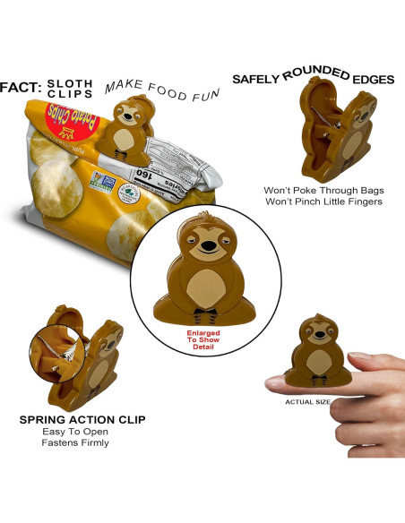 Clips para bolsas de alimentos Brothers Bench - 6 perezosos
