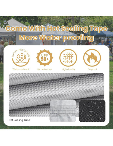 Cubierta de Toldo Leader Accessories 10x10m Impermeable UV50+