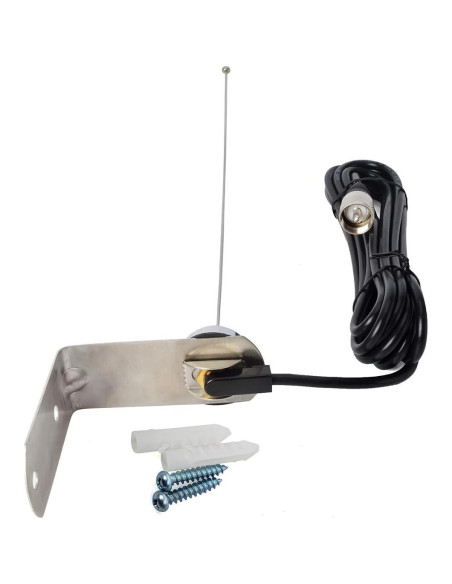Antena UHF HYS 70cm NMO 400-470MHz con Soporte Acero Inoxidable